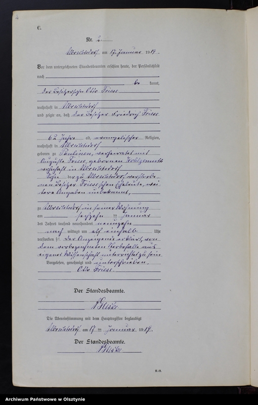 image.from.unit.number "Sterbe-Neben-Register Nr 1 - 19 [ Księga zgonów - wtóropis ]"