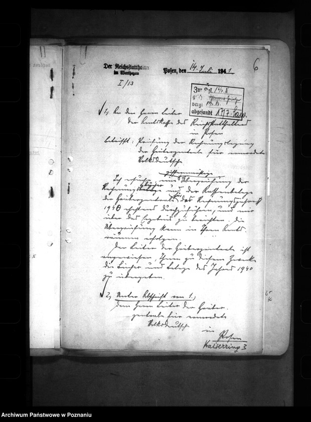 Obraz 10 z jednostki "Gräberzentrale- Mittelbewirtschaftung"