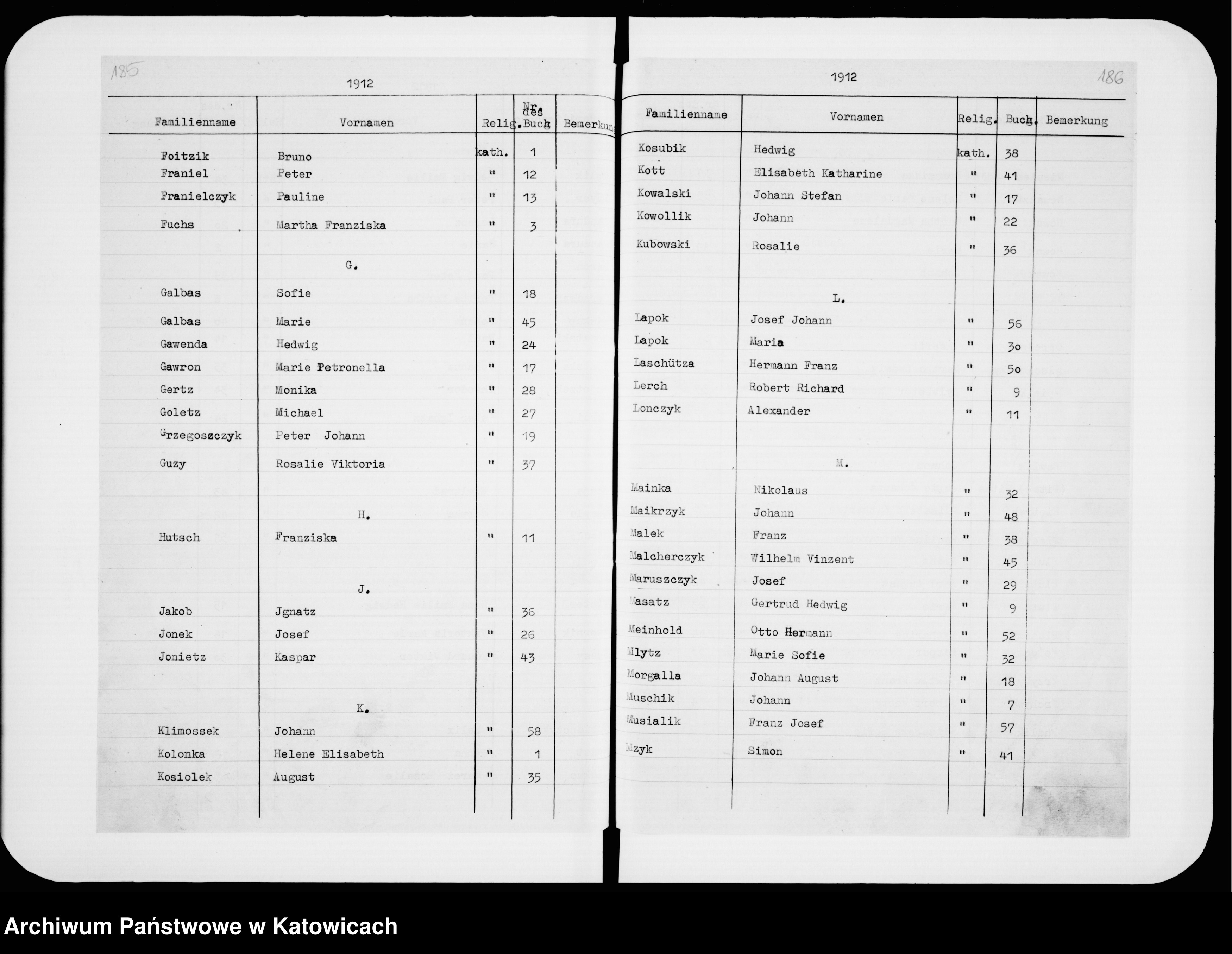 Skan z jednostki: Skorowidz do ksiąg małżeństw