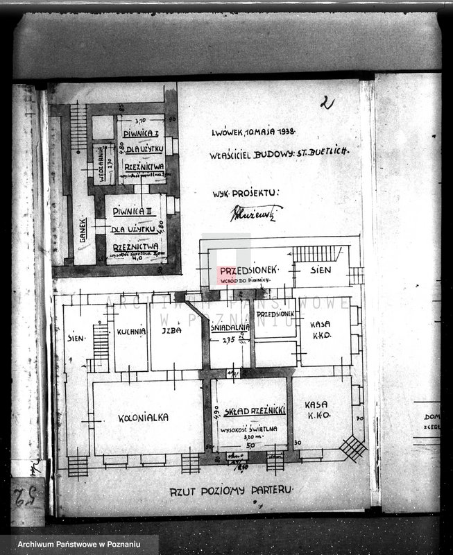 Obraz 7 z jednostki "Budowa rzeźni dla Komunalnej Kasy Oszczędnościowej w Lwówku, pow. Nowy Tomyśl"