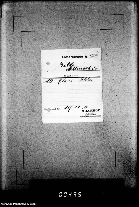 Obraz 9 z jednostki "Quittungen- Lieferscheine Desinfektionsanstalt"