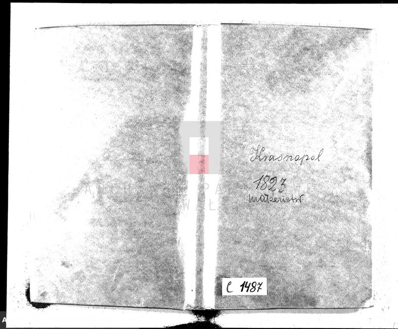 image.from.unit.number "Akta Zaślubionych Gminy Krasnopolskiey R-ku 1823. Powiat Seyneński. Województwo Augstowskie."