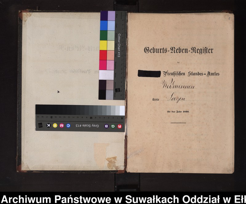 Obraz z jednostki "Geburts-Neben-Register des Preussischen Standes-Amtes Widminnen Kreis Loetzen"