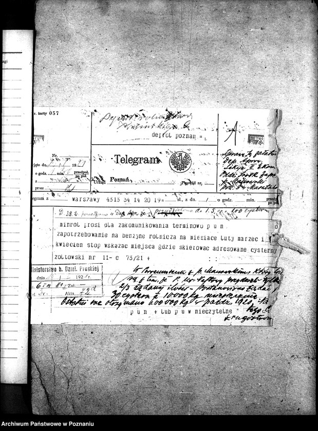 Obraz 5 z jednostki "Sprawy szczegółowo-administracyjne Ropa, benzyna itp.."