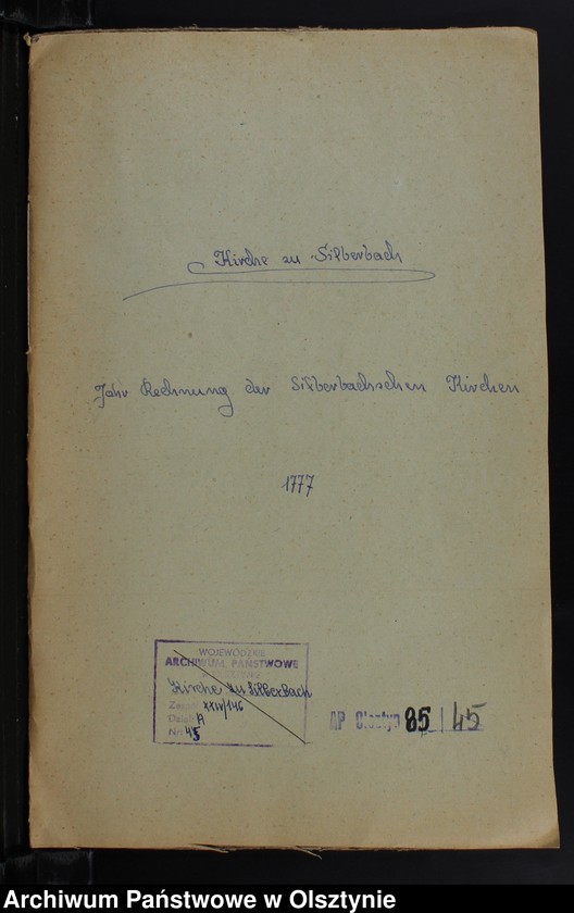 image.from.unit.number "Jahr Rechnung der Silberbachschen Kirchen"