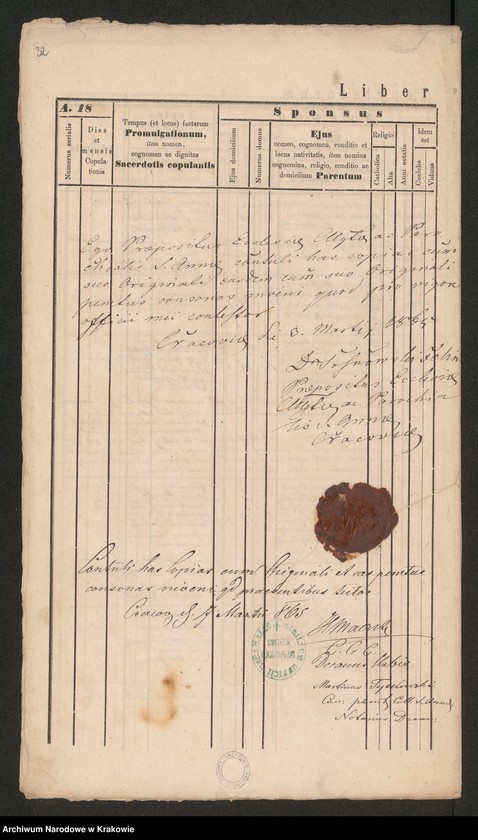 Obraz 20 z jednostki "[Księga małżeństw]"