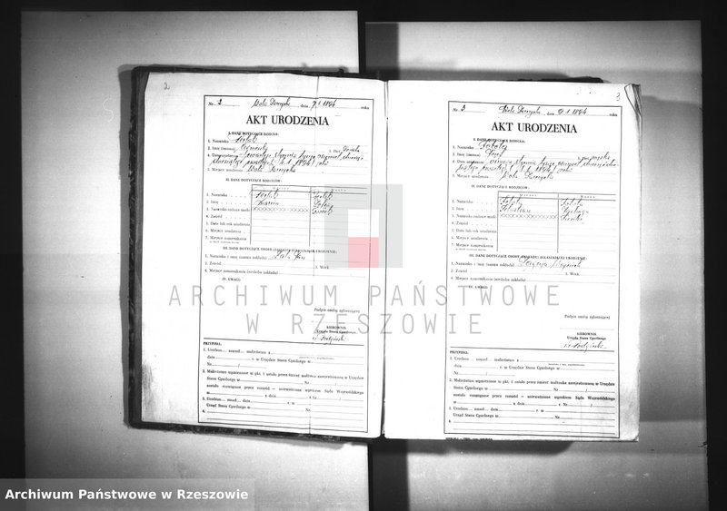 image.from.unit.number "Akta urodzeń (za lata 1894-1901, 1904-1916, 1918-1929) - Wola Zarczycka - odpis"