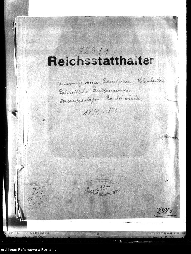 Obraz 4 z jednostki "Zulassung neuer Bauweisen. Lahmbauten. Polizeiliche Bestimmungen. Heizungsanlagen. Bombenschaden."
