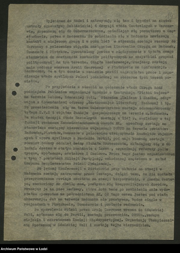 Obraz 17 z jednostki "Życiorysy [działaczy PPS różnych zawodów pełniących funkcje społeczno- polityczne]"