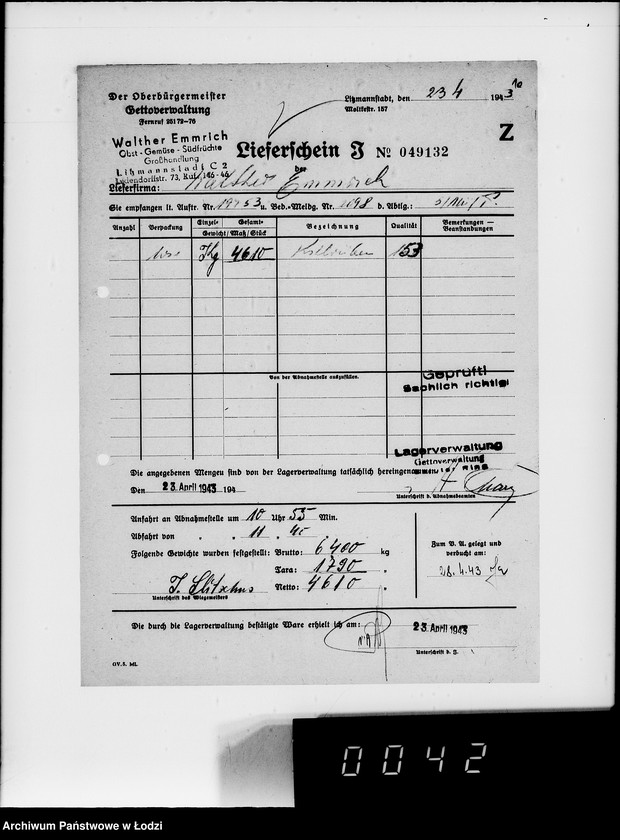 image.from.unit.number "Lebensmitteleinkauf. Aufträge, [Lieferscheinen und Rechnungen] 19751-19770"