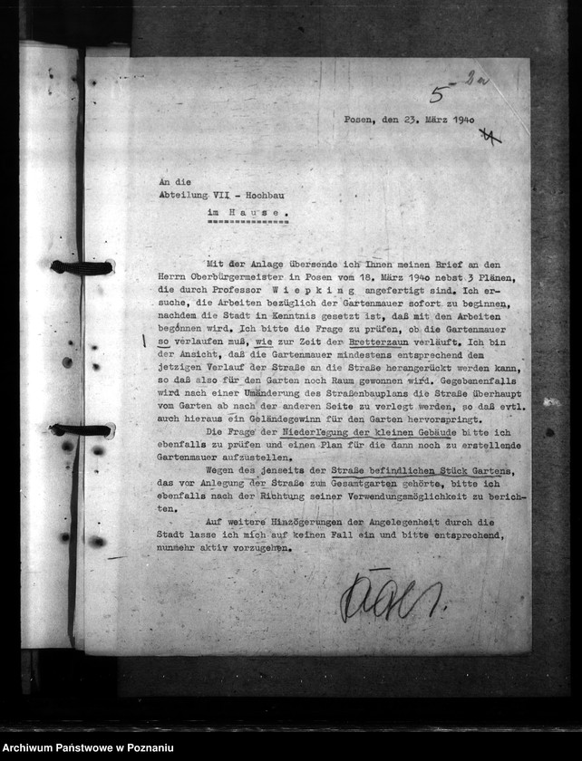 Obraz 9 z jednostki "Prace budowlane w ogrodzie urzędu namiestnika"