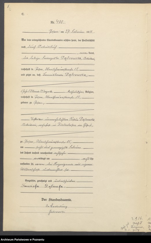 Obraz 8 z jednostki "Księga miejscowa zgonów tom II [Rejestr główny zgonów]"