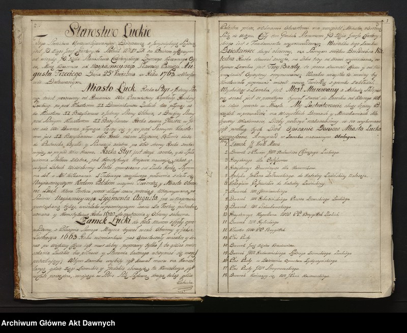 image.from.unit.number "Lustracja starostwa łuckiego, starostwo radomyslskie, lustracja wsi Kolczyn należącej do klucznokostwa łuckiego, jurament lustratora , lustracja wsi Smidyń, Swiniuchy, Korytnicy, Wojnina, jurament lustratora, list Jana Wieleckiego parocha korytnickiego, lustracja wsi Osiekrow, lustracja starostwa włodzimierskiego, jurament lustratora, supliki, lustracja starostwa kowelskiego, supliki, lustracja starostwa krzemienieckiego, sumariusz intraty z pow. Krzemienieckiego, jurament."