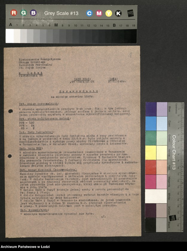 Obraz 2 z jednostki "Przemysł Metalowy - sprawozdania kierowników personalnych"