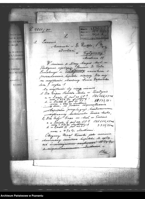 Obraz 20 z jednostki "Przewłaszczenie majątku Dąbrówka Nowa powiatu bydgoski"