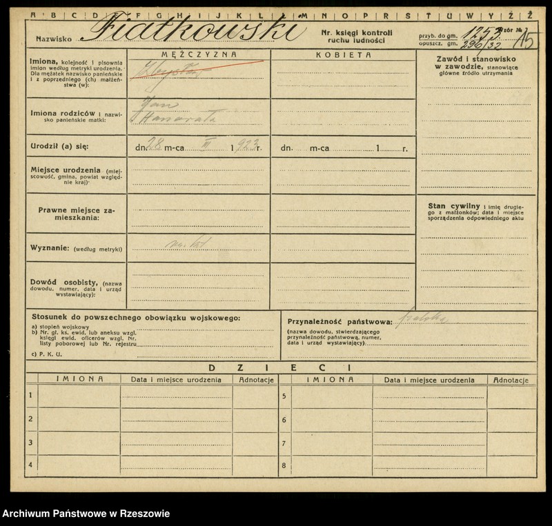 image.from.unit.number "Kartoteki kontroli ruchu ludności Litera: F"