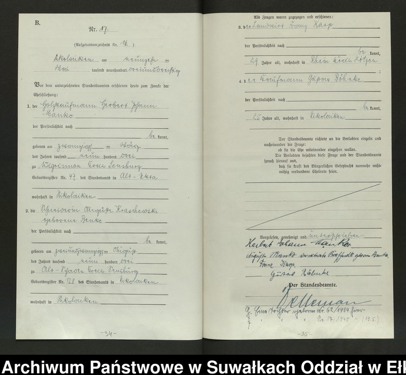 image.from.unit.number "Heirats=Haupt=Register des Königlichen Preussischen Standes-Amtes Nikolaiken Kreis Sensburg"