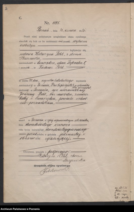 Obraz 4 z jednostki "Księga miejscowa zgonów tom III [Rejestr główny zgonów]"