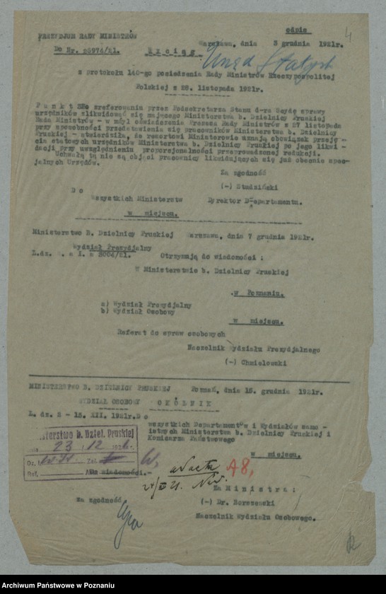 Obraz 6 z jednostki "[Korespondencja z różnymi departamentami i innymi ministerstwami]"