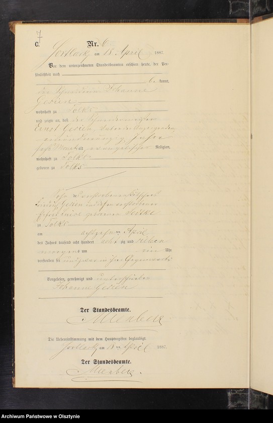 image.from.unit.number "Sterbe-Neben-Register Nr 1 - 15"