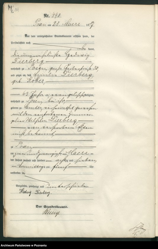 Obraz 17 z jednostki "Księga zgonów t. II"