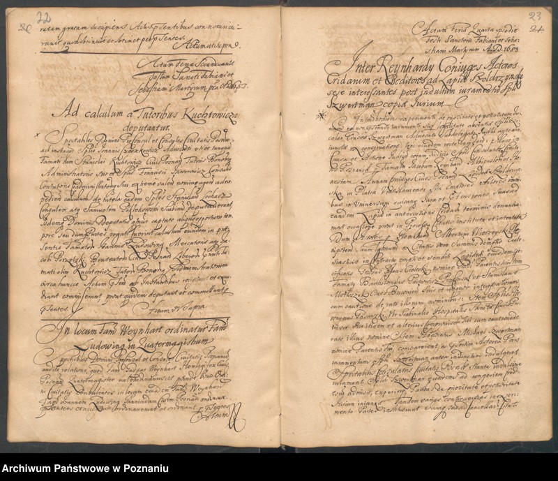 Obraz 15 z jednostki "Protocolon actorum officii consularis Posnaniensis."