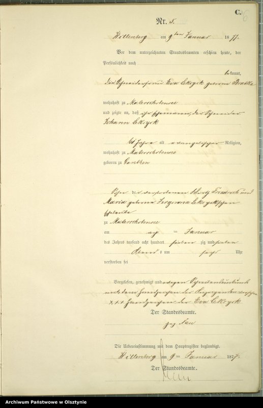 image.from.unit.number "Sterbe-Neben-Register Nr 1 - 156"