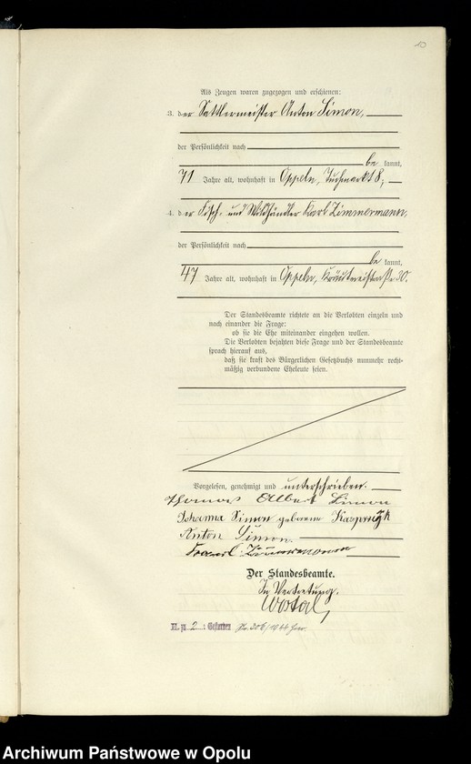 Obraz 13 z jednostki "Rejestr Małżeństw pierwopis 1911 1-190"