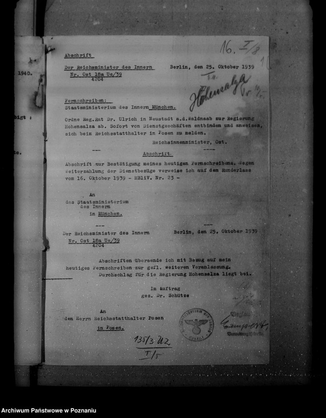 Obraz 20 z jednostki "Personalia urzędników rejencyjnych, landratów, urzędników landrackich oraz miejskich"