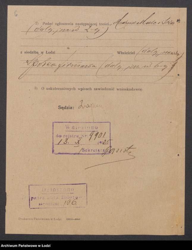 Obraz 8 z jednostki "Machuel Malc i S-ka- sprzedaż suszonych owoców i towarów kolonialnych"