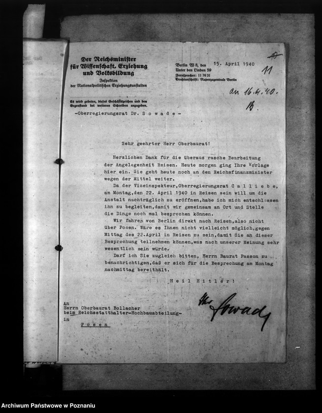 Obraz 15 z jednostki "Prace budowlane w zakładzie wychowawczym NSDAP w Rydzynie"