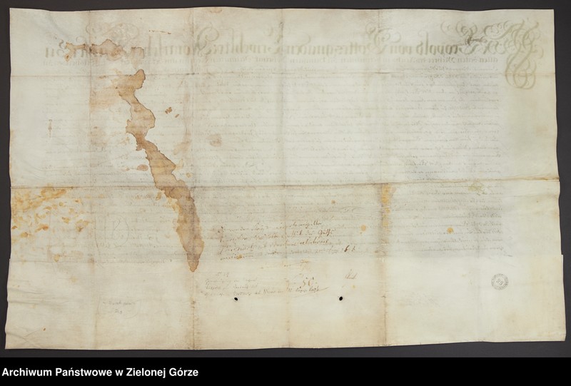 image.from.unit.number "Leopold I, cesarz rzymski narodu niemieckiego, pozwala miastu Świebodzin sprzedać połowę swego udziału w dobrach Birkholtz, tak zwane iure reluibili"