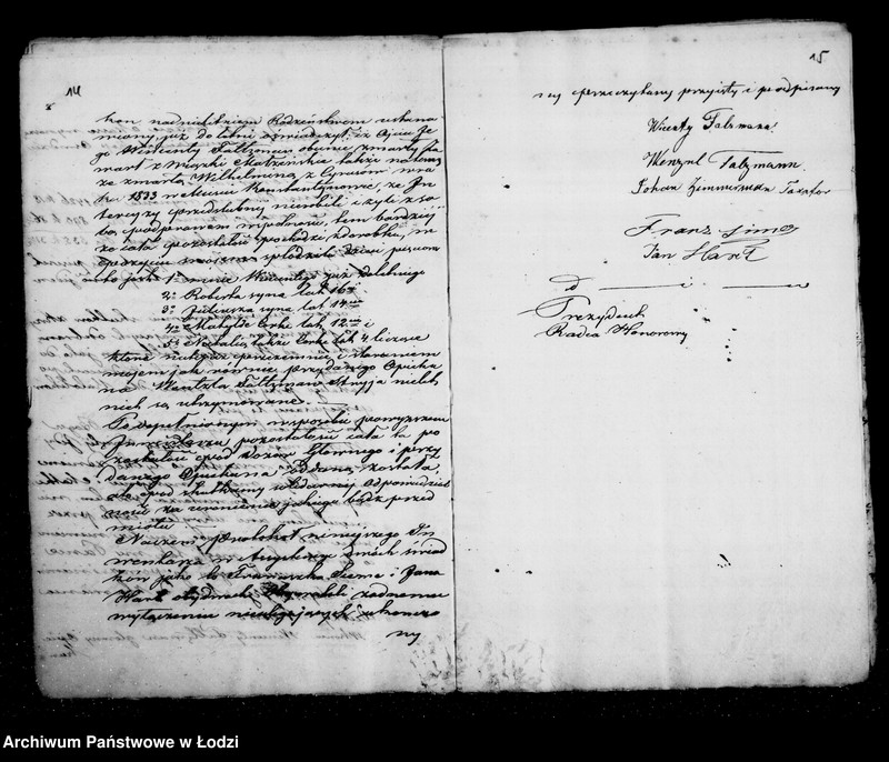 Obraz 12 z jednostki "Akta tyczące się ustanowienia opieki nad nieletnimi Robertem, Juliuszem – synami i Matyldą i Natalią – córkami rodzeństwem Fattman po zmarłych Wincentym i Wilhelminie małżonkach Fattman"