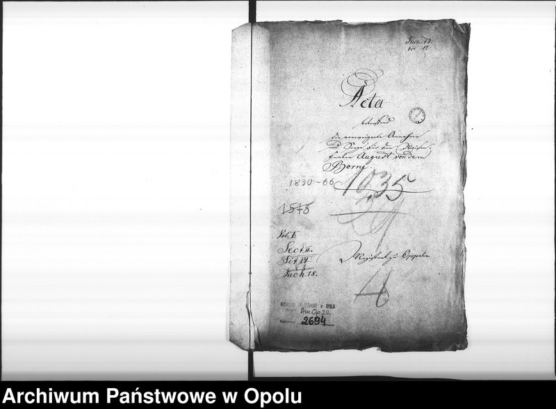 Obraz 4 z jednostki "Acta betreffend die verweigerte Annahme und Sorge für den Weisen-Knaben August von dem Borne. Vol. I"