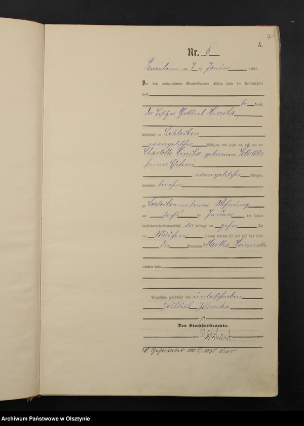 image.from.unit.number "Geburts-Haupt-Register Nr 1 - 200"