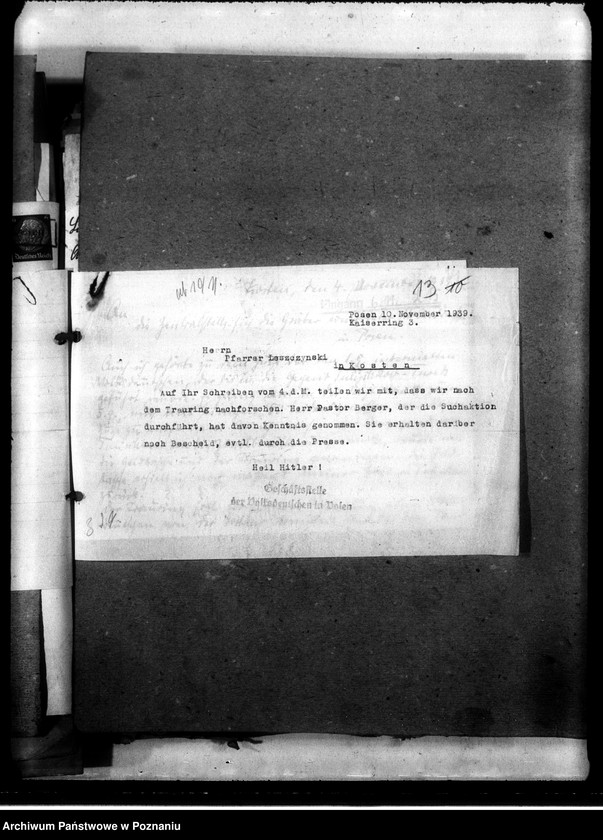 Obraz 17 z jednostki "Korespondencja w sprawie miejscowych Niemców, którzy zginęli w 1939 roku L - Z"