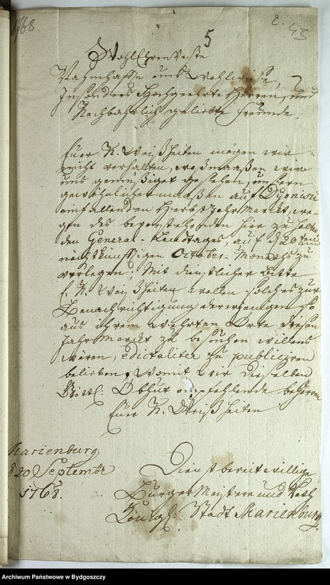 image.from.unit.number "Schriftwechsel der Stadt Neuenburg mit Marienburg"