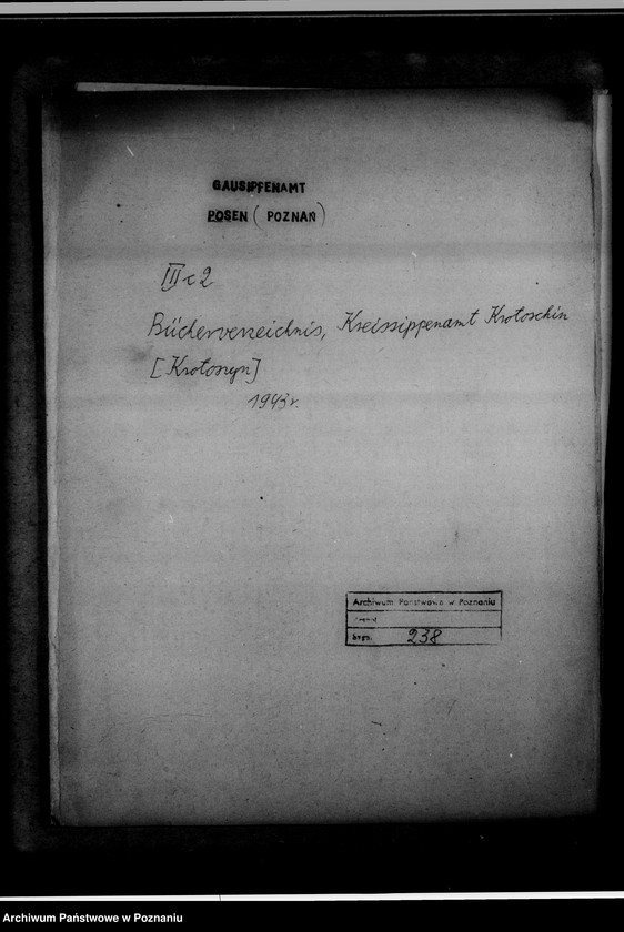 image.from.unit.number "Bücherverzeichnis, Kreissippenamt Krotoschin [Krotoszyn]"