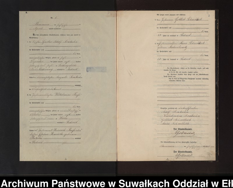 image.from.unit.number "Heiraths-Neben-Register des Preussischen Standes-Amtes Neuhoff Kreis Loetzen"