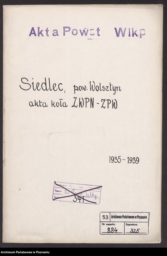 Obraz 3 z jednostki "Siedlce, powiat Wolsztyn - akta koła."