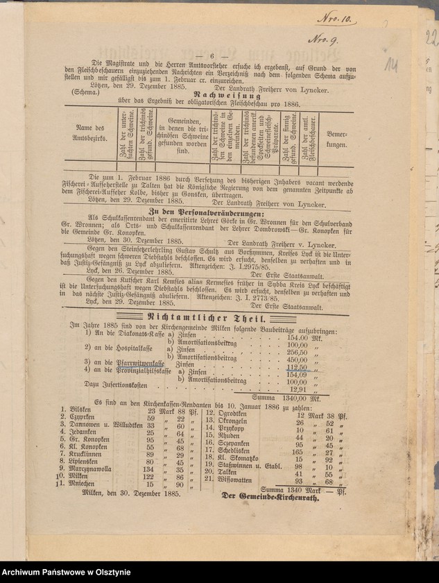 image.from.unit.number "Beläge der Pfarrwittwen Kassen Rechnung"