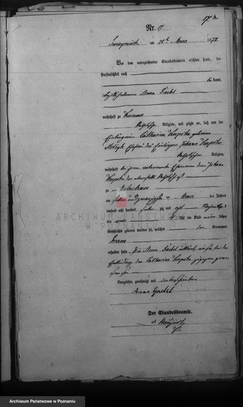 Obraz z zespołu "Urząd Stanu Cywilnego Tworzymierki (pow. gostyński)"