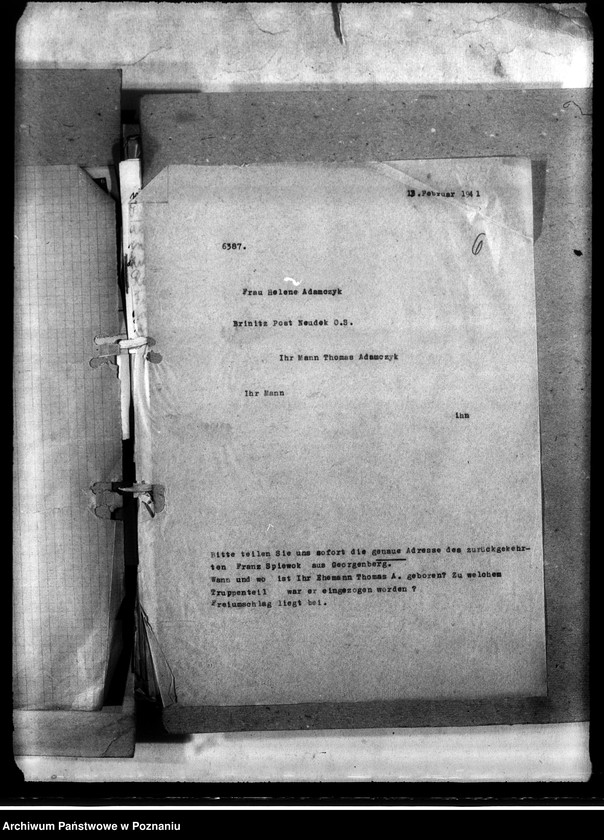 Obraz 10 z jednostki "Korespondencja w sprawie miejscowych Niemców, którzy zginęli w 1939 roku A - K"