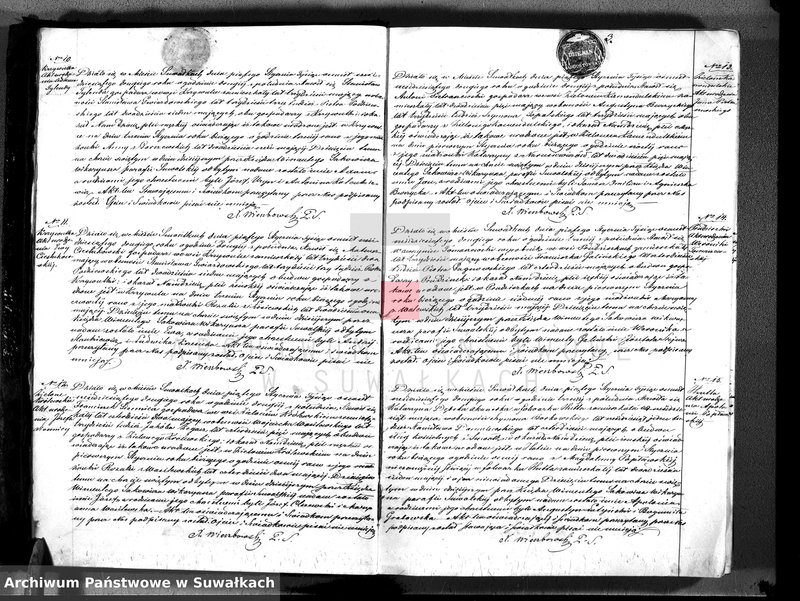 image.from.unit.number "Księga duplikat aktów urodzeń, małżeństw i zejścia parafii suwalskiej z roku 1862"