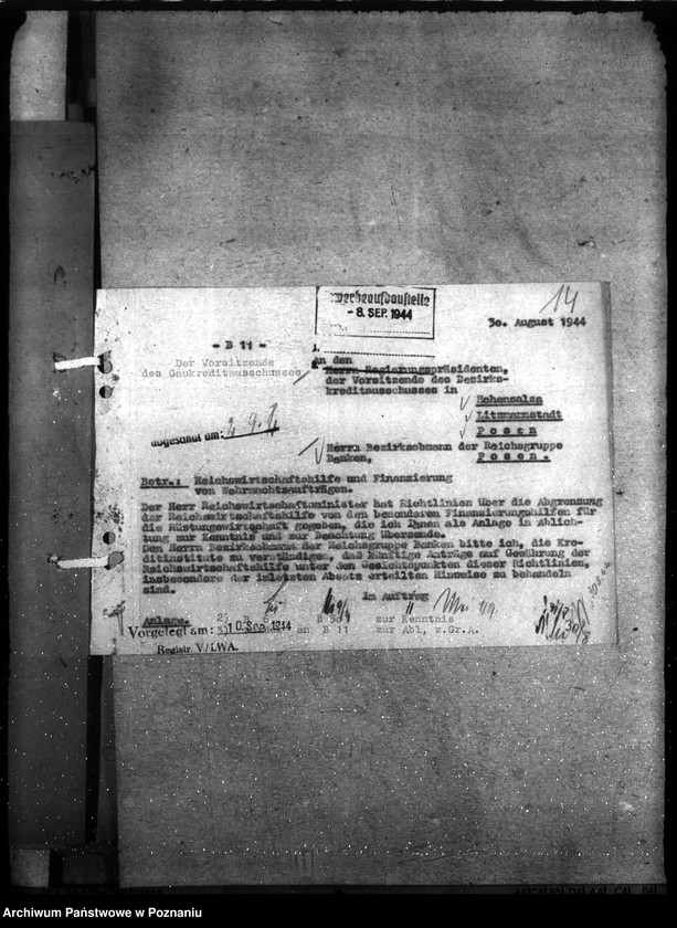 Obraz 18 z jednostki "Reichswirtschaftshilfe und Finanzierung von Wehrmachtsanträgen"