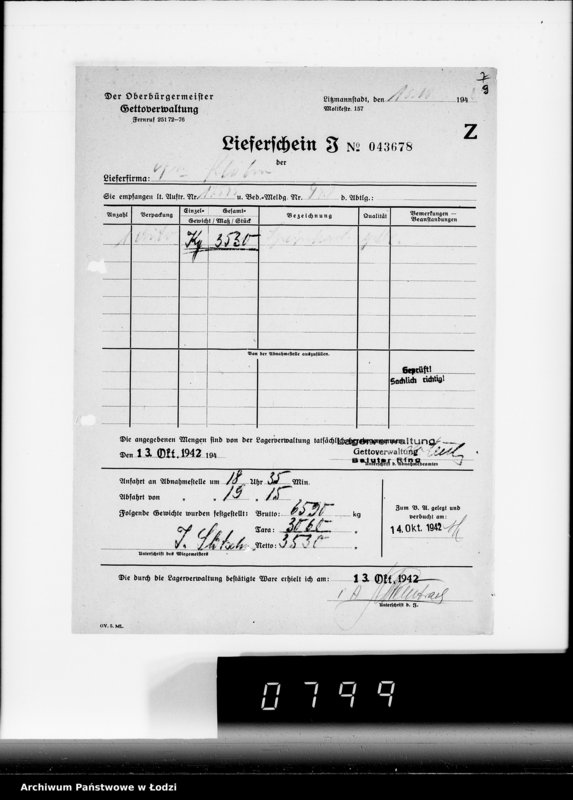 image.from.unit.number "Lebensmitteleinkauf. Aufträge, [Lieferscheinen und Rechnungen] 17526-17545. [Zamówienia i dostawa ziemiopłodów do Getta]"