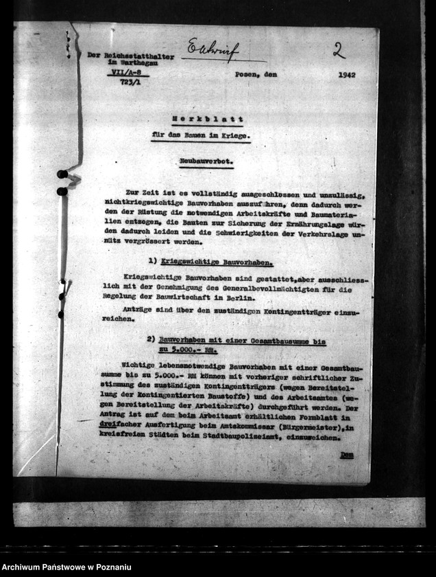 Obraz 6 z jednostki "Zakaz postawienia nowych budowli w okresie wojny"