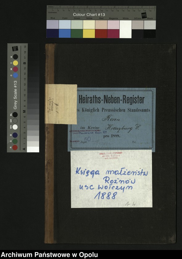 image.from.unit.number "Heiraths-Neben-Register Standesamts Rosen pro 1888"