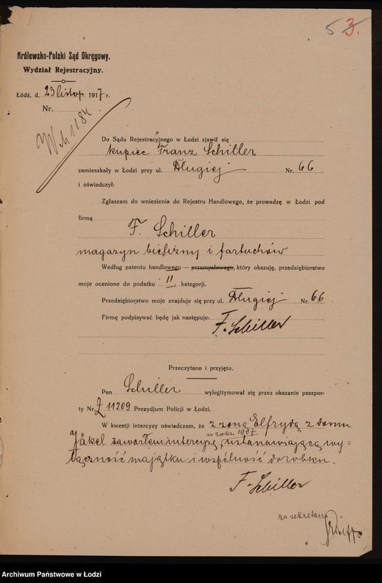 Obraz 7 z jednostki "Franc Schiller- magazyn bielizny i fartuchów"