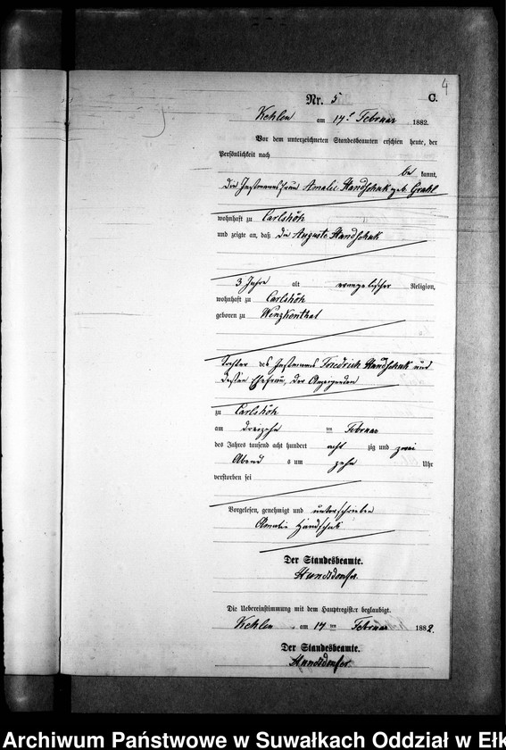 image.from.unit.number "Sterbe-Neben-Register des Preussischen Standes-Amtes Kehlen Kreis Angerburg"